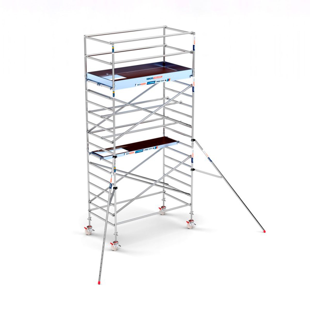Torre Andamio Móvil PRO 135x250 cm - 6,20 m de altura de trabajo