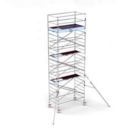 Plateforme de 135x250 cm de tour mobile PRO et hauteur de fonctionnement de 8,20 m