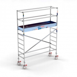Tour Mobile Échafaudage Pro 75x250 cm - hauteur de travail de 4,20 m