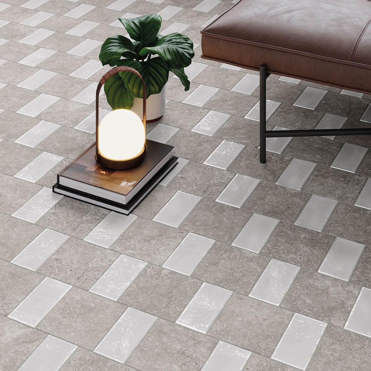 Terraza con pavimento Amalfi White Rock 15x45 (Caja 1,08m2)