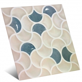 Bari Lattice Sand Aqua 33x33 (Boîte 0,89m2)