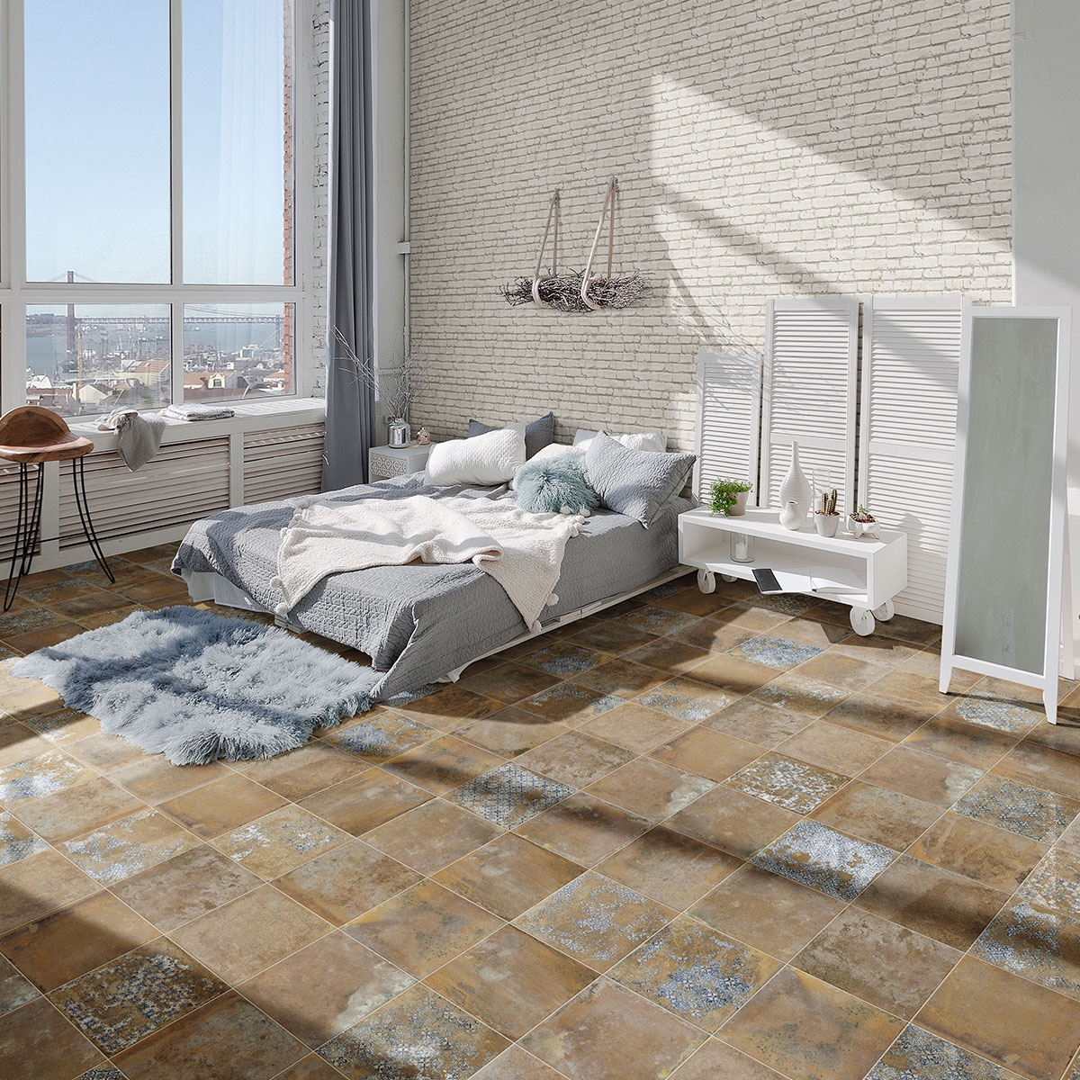 Chambre avec chaussée antique Terra 33x33