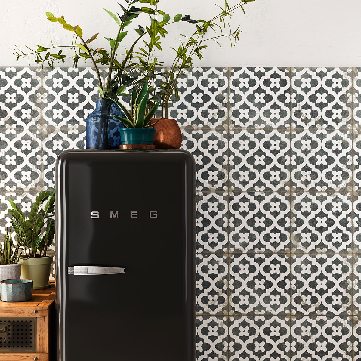 Cuisine avec revêtement antidérapant antidérapant Provenzal antique 33x33