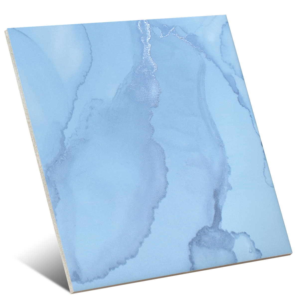 (Box 1,00m²) 33x33 Aquarelle Turquoise