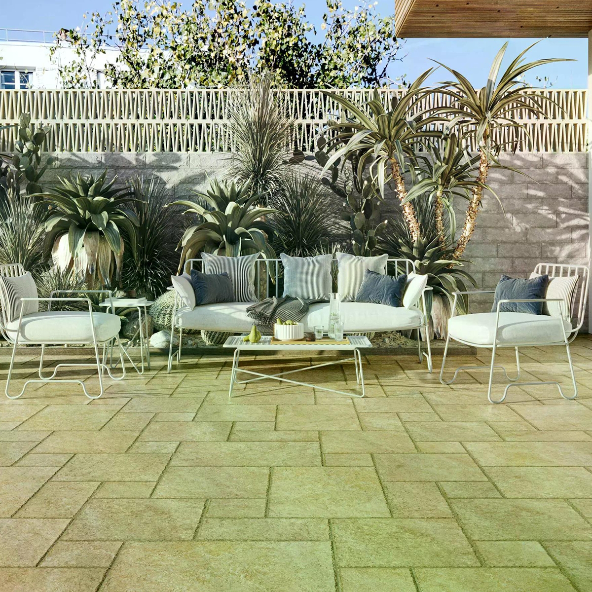 Exterior con Pavimento Modular Denali Beige Antideslizante