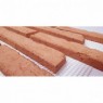 Mesh brick tile for interior and exterior cladding salmon tone