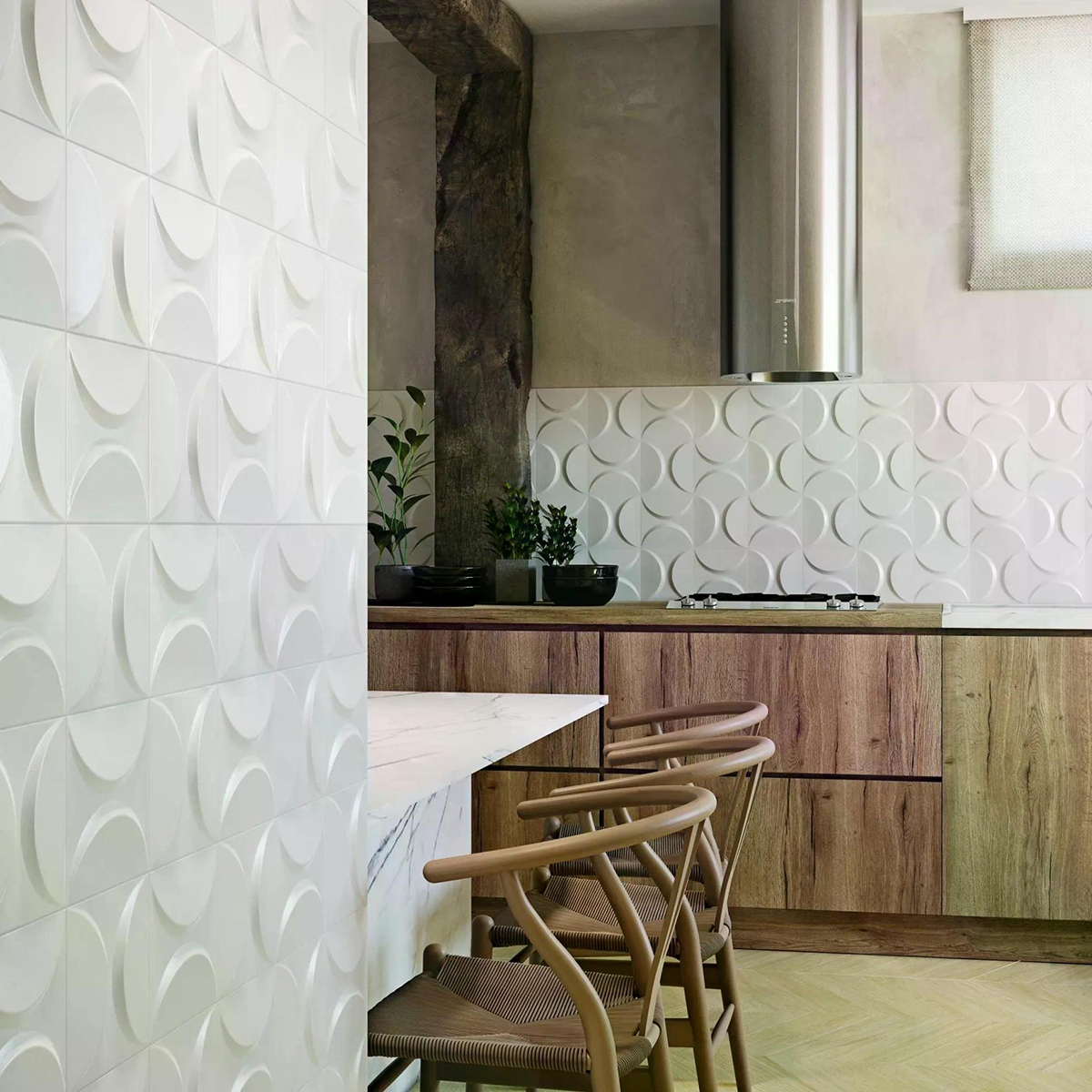 Interior con Revestimiento Eclipse White 33x33