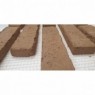 Maille de tuiles de brique rustique pour revêtement intérieur et extérieur ton brun