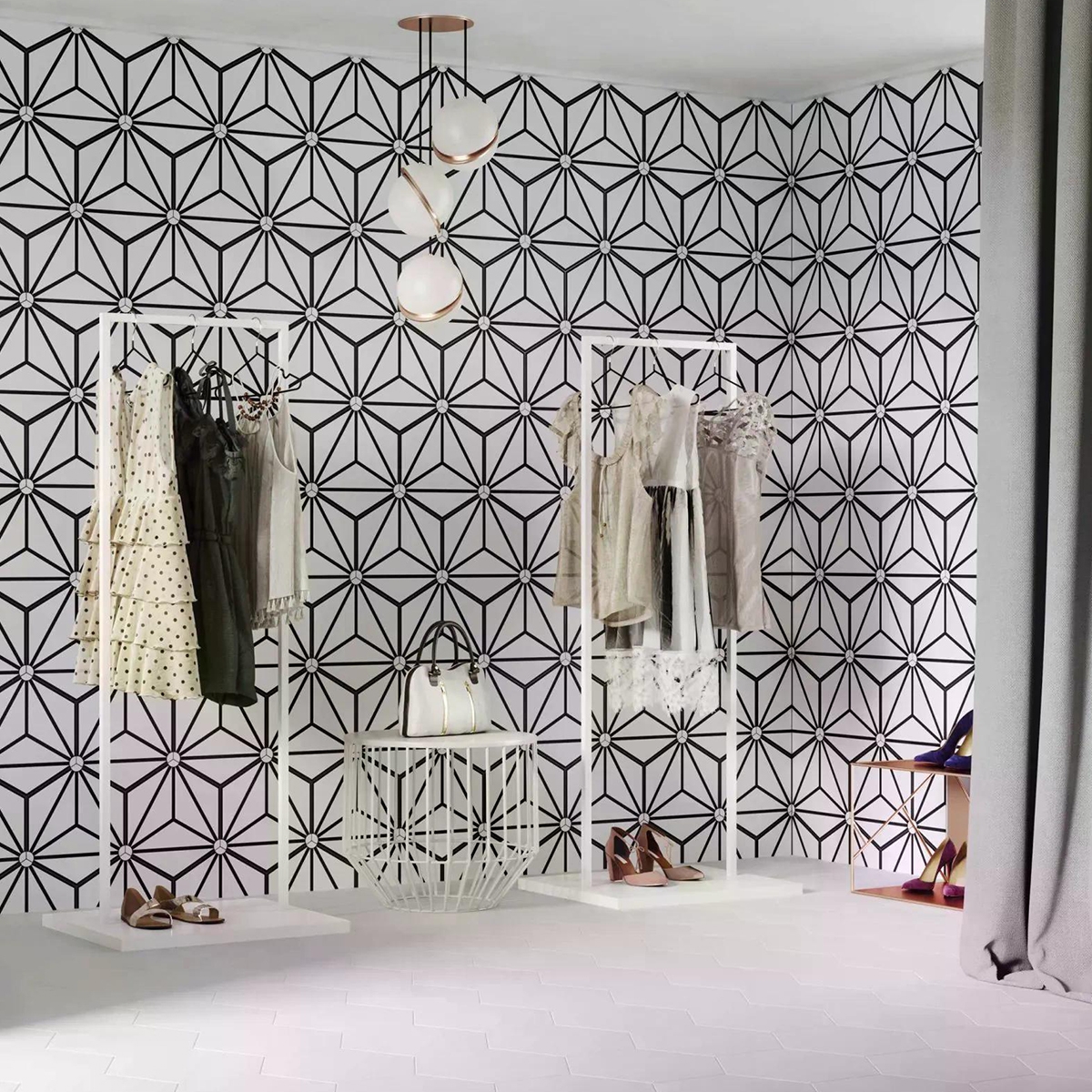 Interior con Revestimiento Osaka White 28.5x33