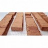 Rustic brick mesh tile for interior and exterior cladding aged red tone