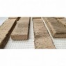 Rustic brick mesh tile for interior and exterior cladding aged tone white