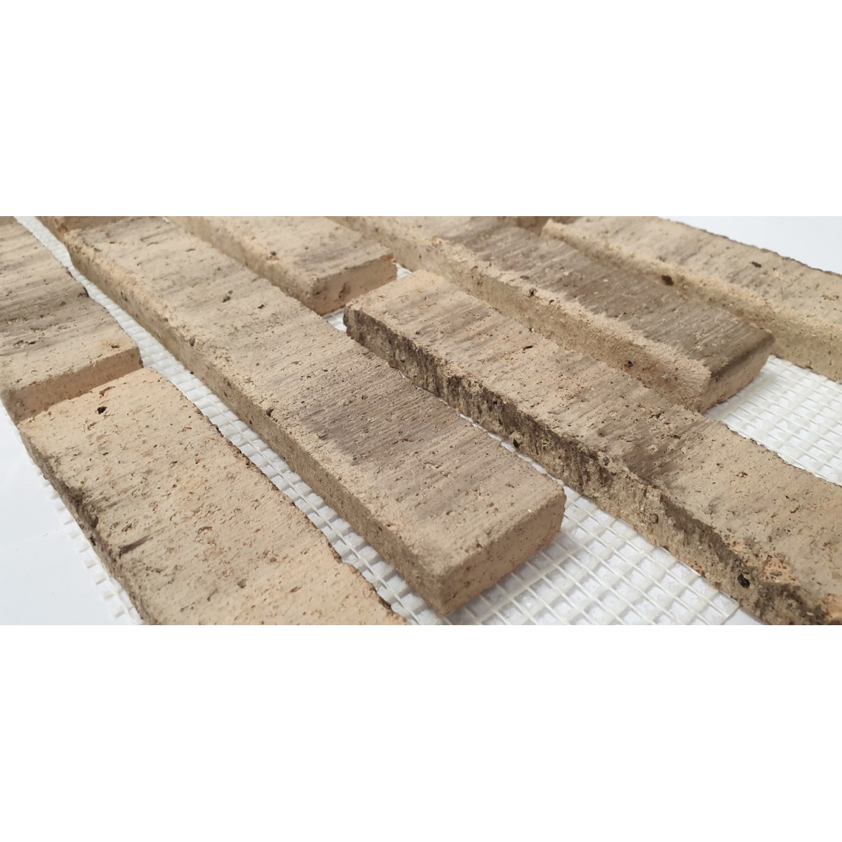 Rustic aged white tile of (m2) 0