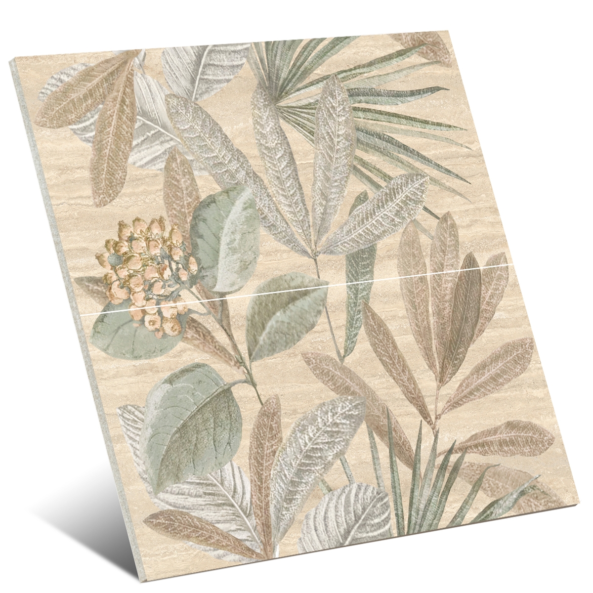 Travertino Classico Pannello Botanico 120x120 (Caja 1.44 m2)