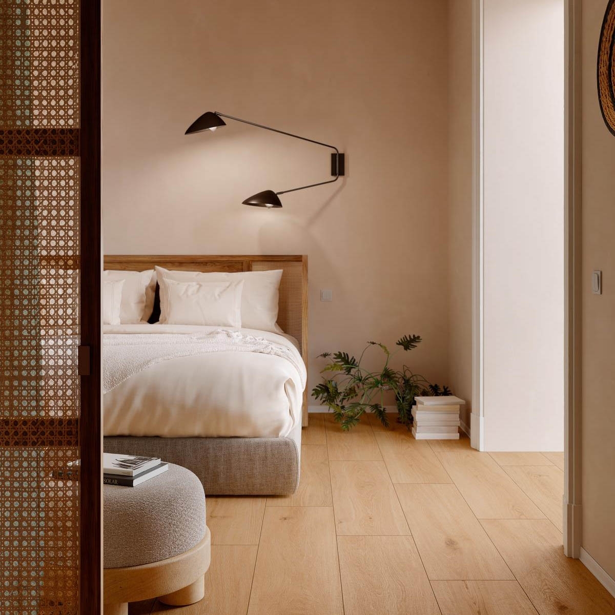 Habitación con Pavimento Oltre Caramel 30x120