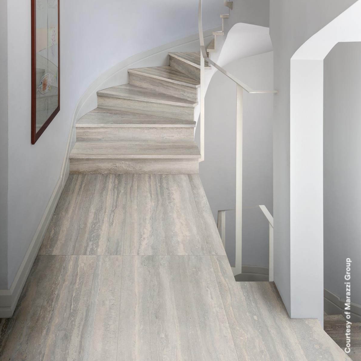 Interior with Travertine Silver Pavement 60x120