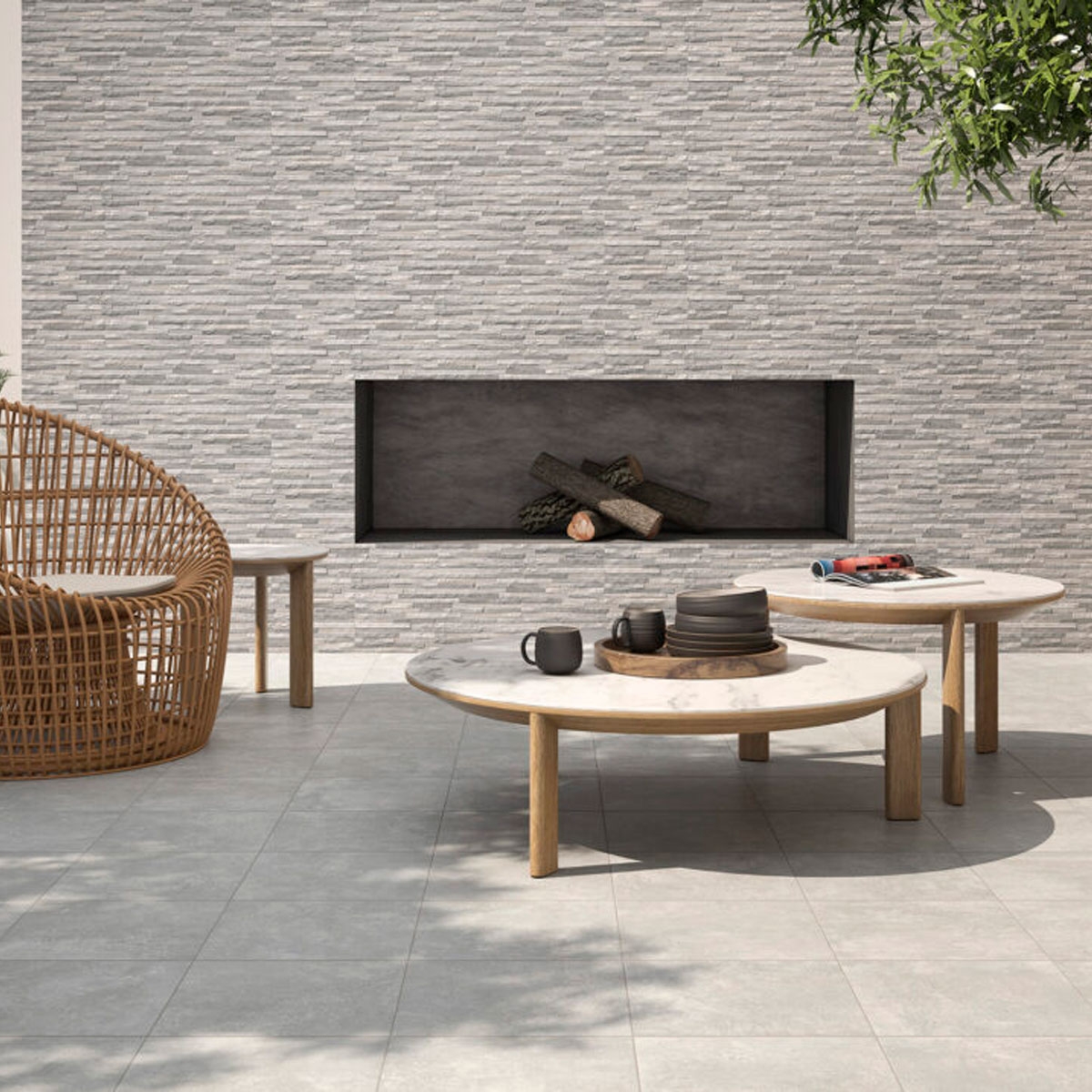 Ambiance avec Adz Tevere Grey 33,3x33,3