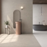 Baño con Pavimento Serenna Mud 120x120