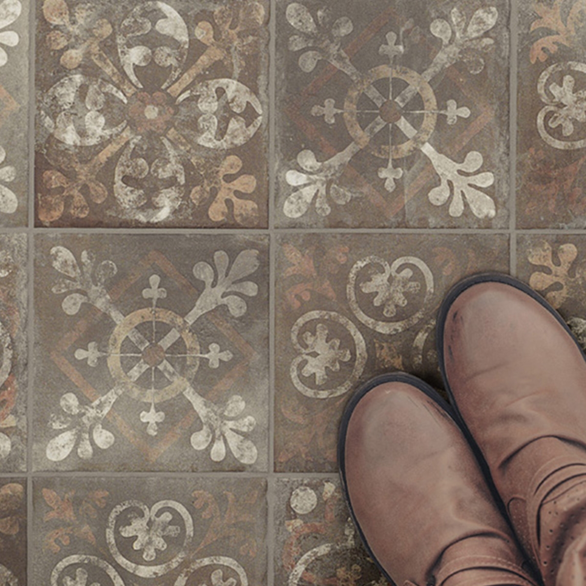 Interior with American Harvard Mix Non-slip Pavement 22.5x22.5