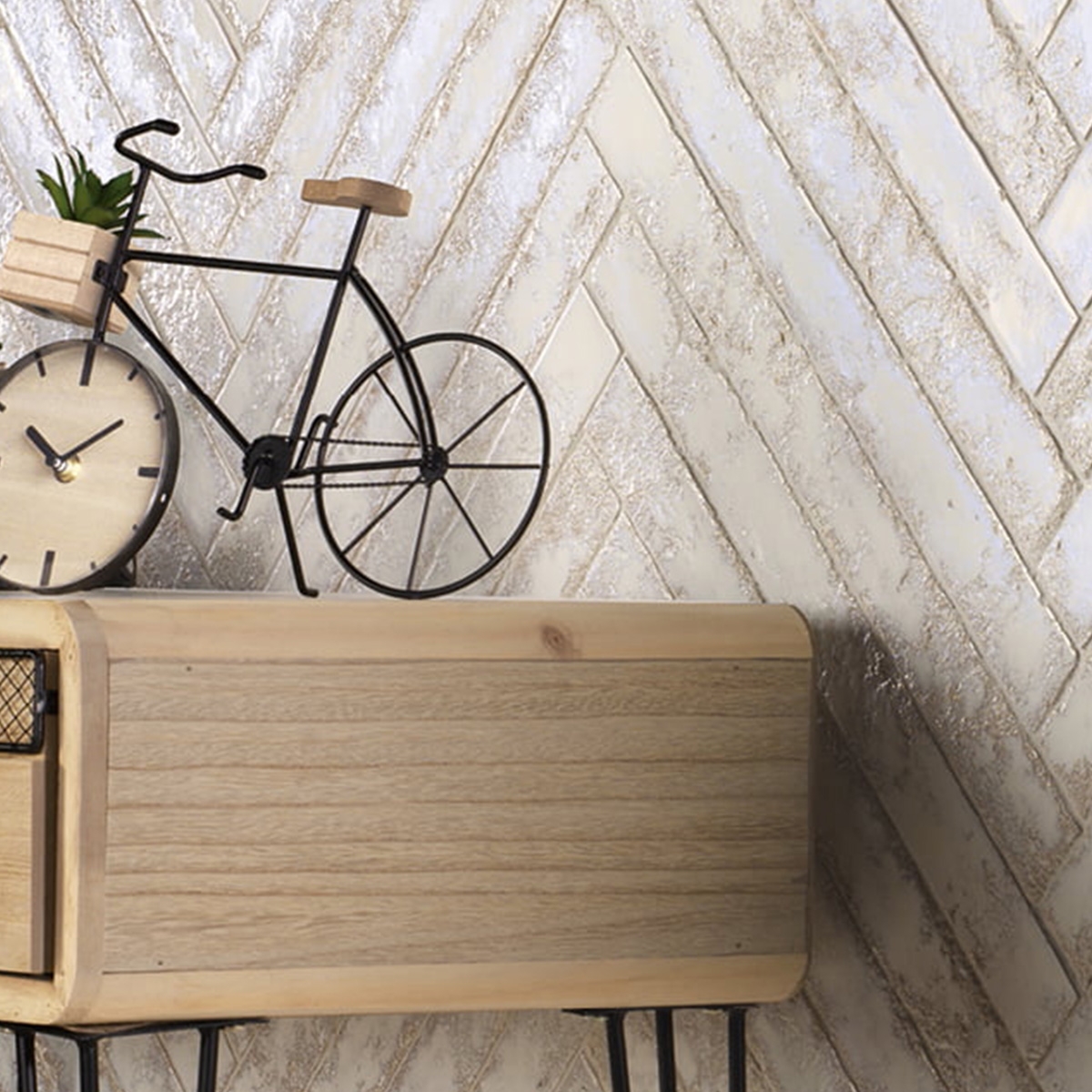 Interior con Revestimiento Crayon Moonstone 5x50 cm (Caja 1.20m2)