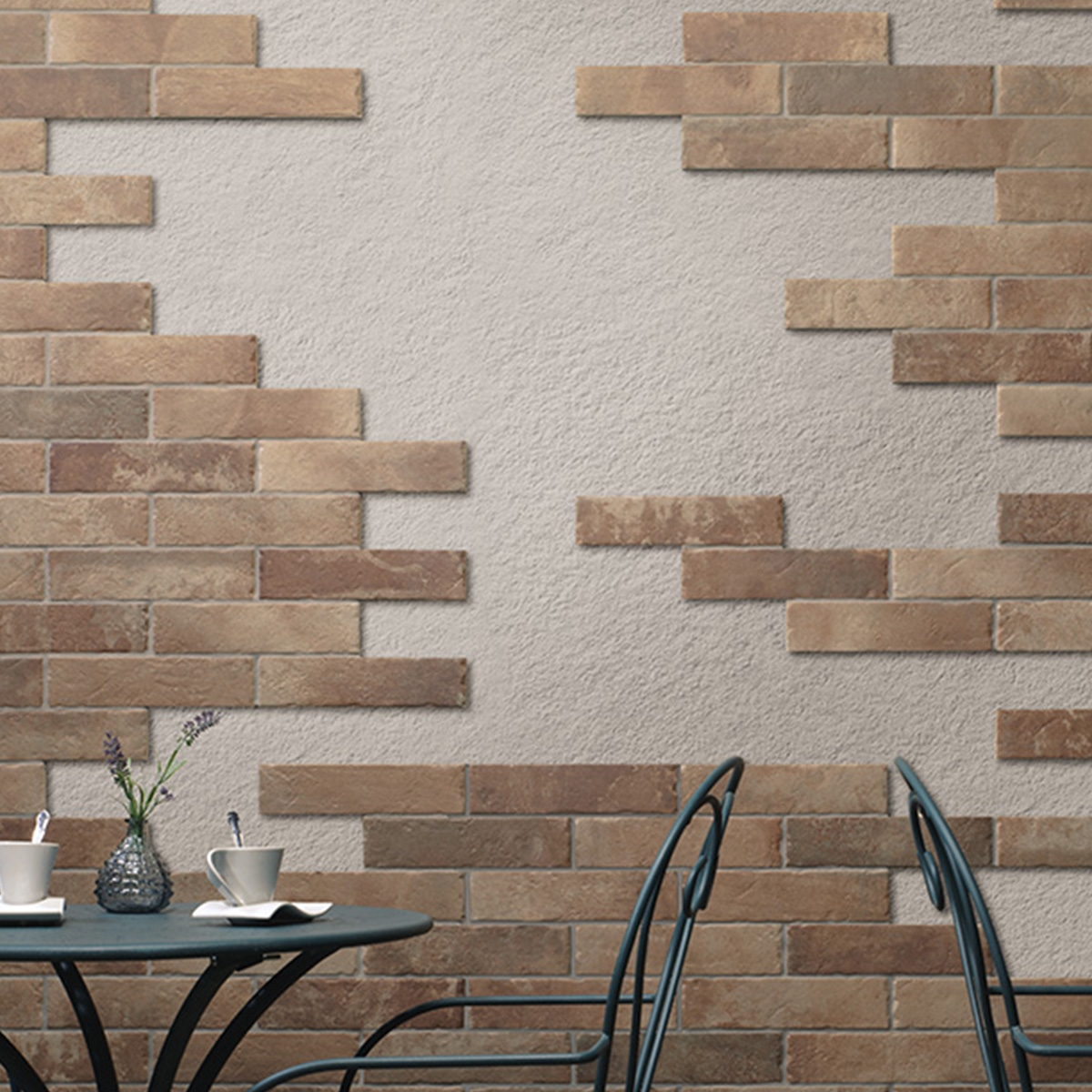 Interior com revestimento antiderrapante Boston Brick South 25x50