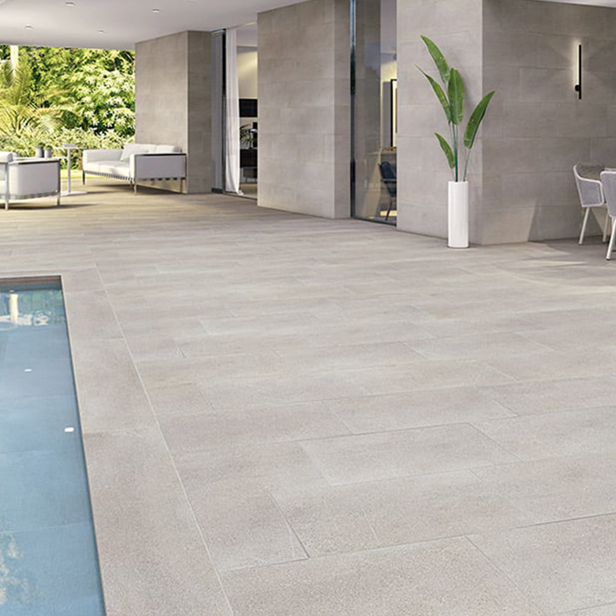 Exterior with Aneto Gray Non-slip Pavement 36x72