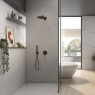 Baño con pavimento y revestimiento Portland Perla 60x120