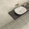 Baño con Pavimento Soma Crema 120x120