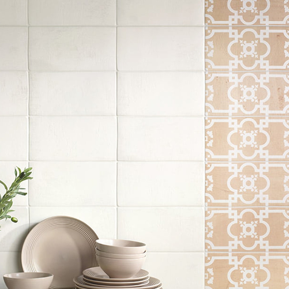 Cocina con Revestimiento Fuego Blanco 15x30