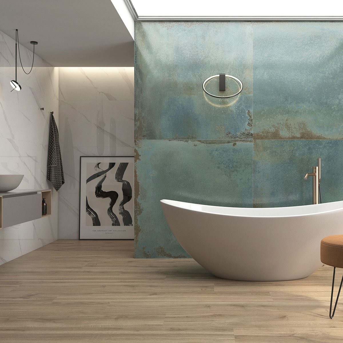 Baño con Revestimiento Statuary Blanco 60x120