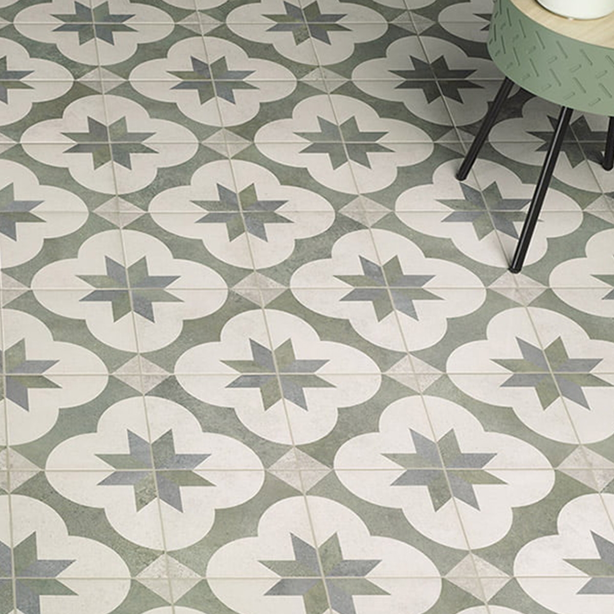 Innenraum mit Tabarca Levante Pflaster 22,5x22,5