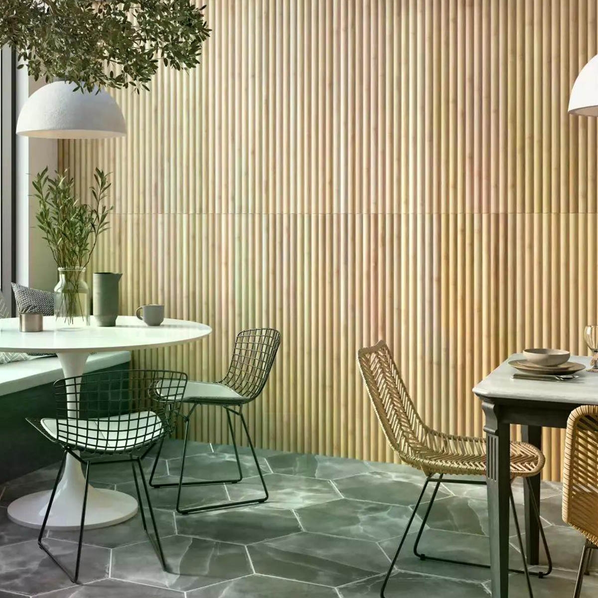 Restaurant with Natural Bamboo Coating 40x120