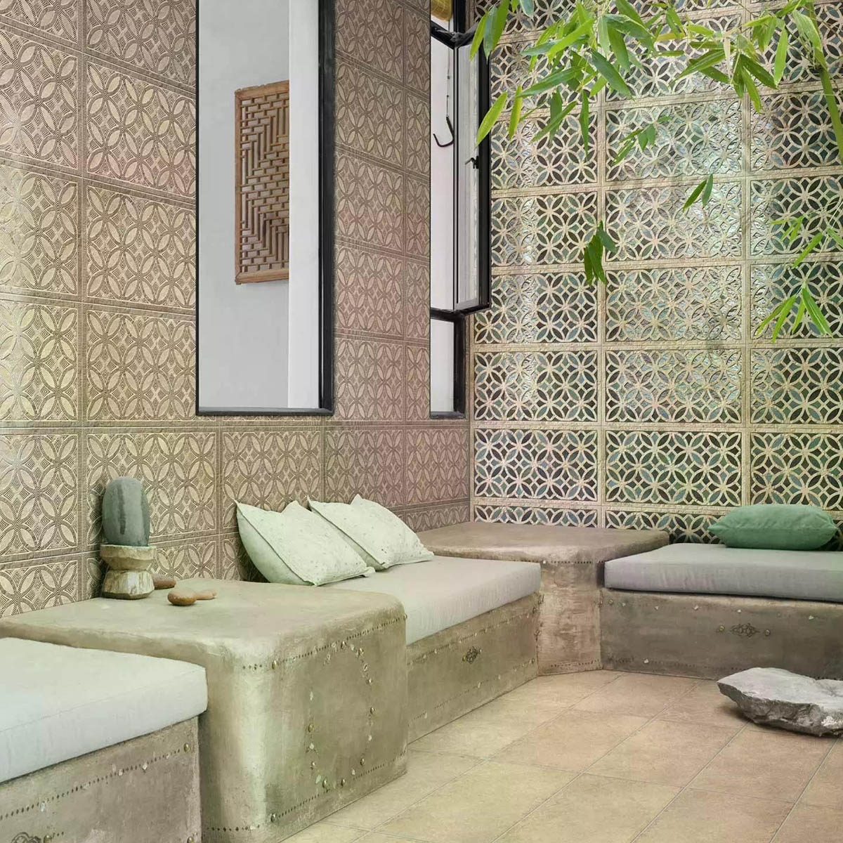 Interior con Revestimiento Dakhla Deco Arena 31x56