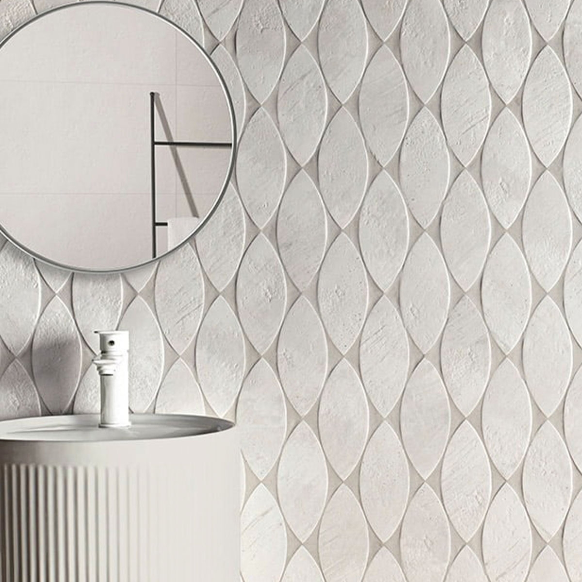 Baño con revestimiento Colonial Petal Snow 20x8 (Caja 0,29m2)