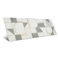 Allmarble Statuario Satin Decoro Club 40x120 (Caja 1.92m2)