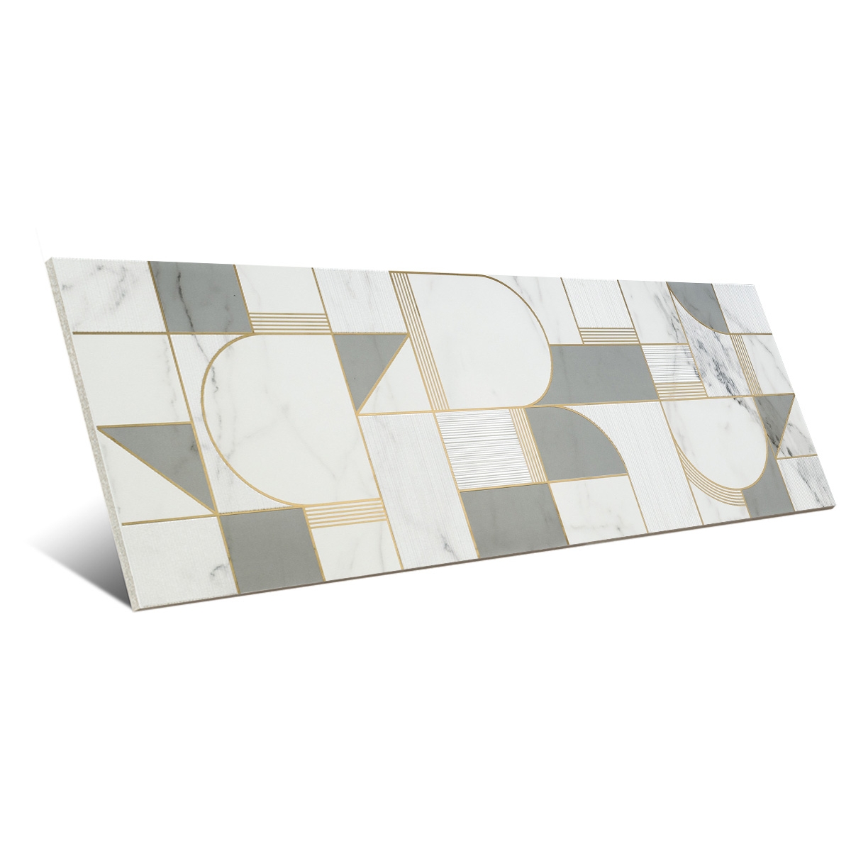 Allmarble Statuario Satin Decoro Club 40x120 (Box 1,92m²)
