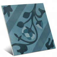 D_Segni Blend Azzurro Decoro Mix Antiderrapante 20x20 (Caixa 0,96m2)