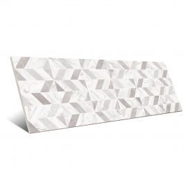 Marbleplay Decoro Naos White 30x90 (Caja 1.35m2)