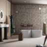 Baño con Revestimiento Mosaico Limestone Taupe 30x30