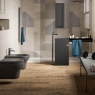 Baño con Pavimento Vero Rovere 20x120