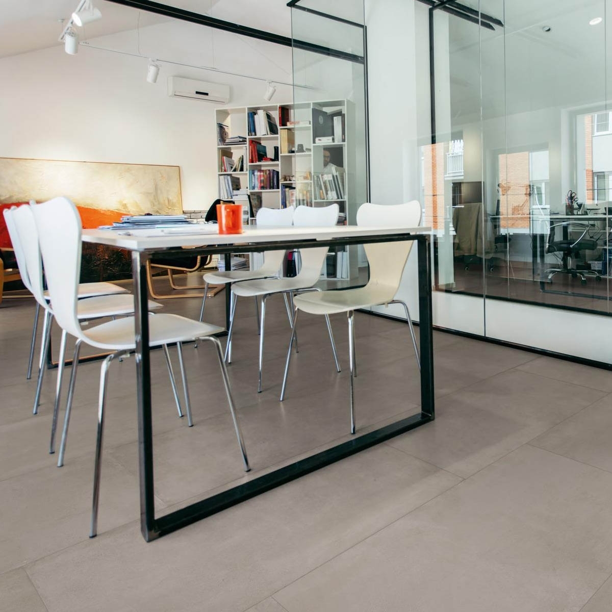 Speisesaal mit Appeal Taupe Pflasterstein 60x120