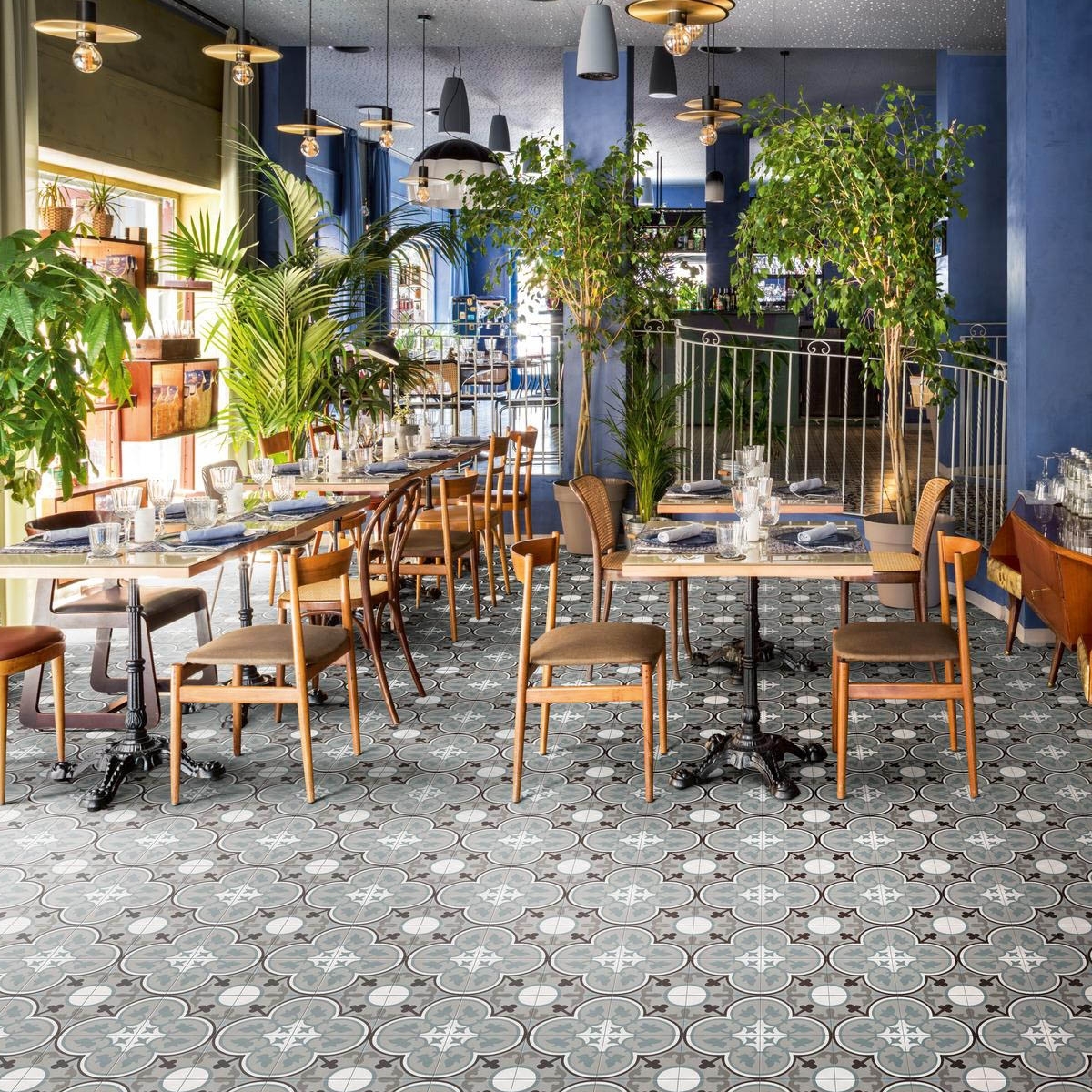 Restaurant con Pavimento D_Segni Colore Tappeto 7 20x20