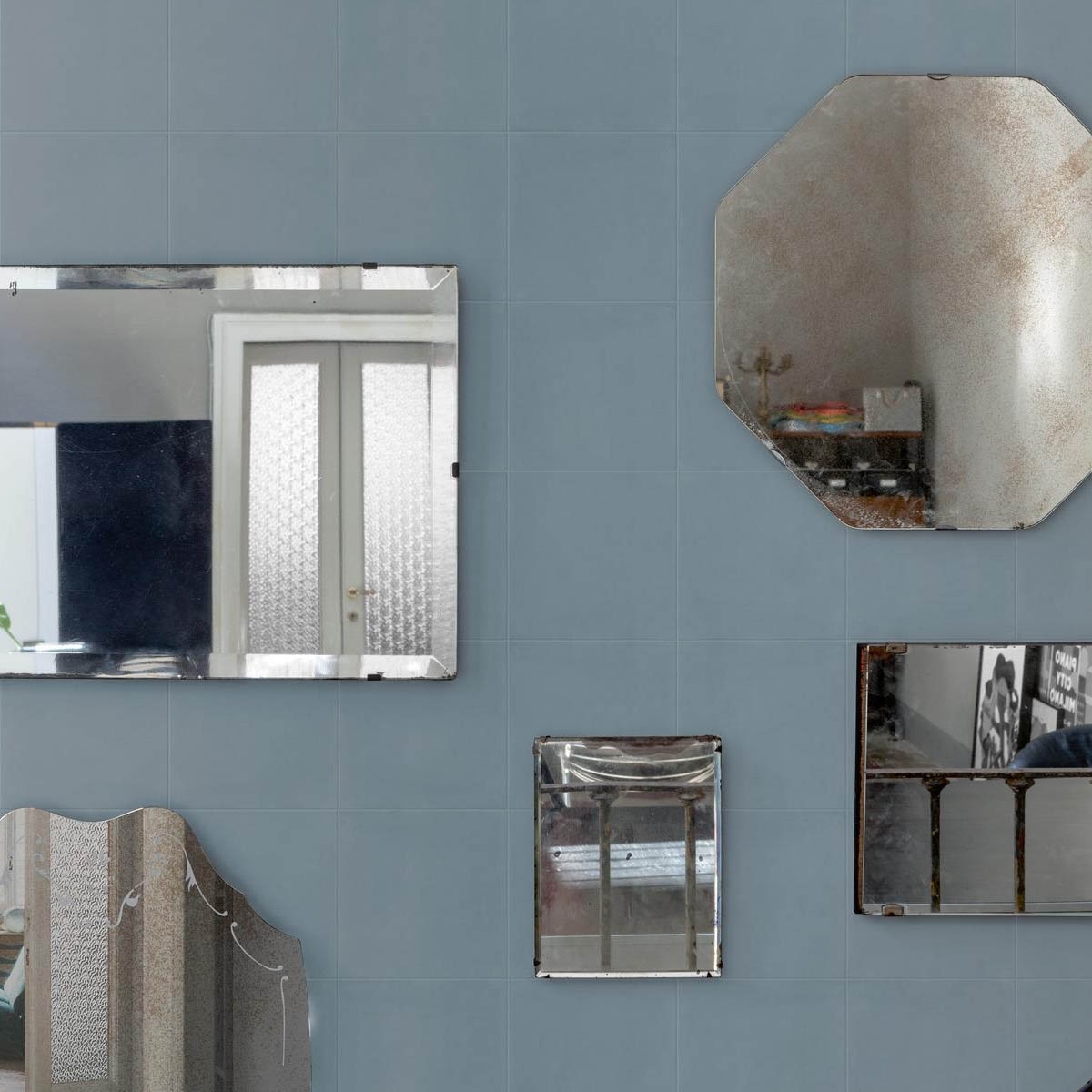 Interior con Revestimiento D_Segni Denim 20x20