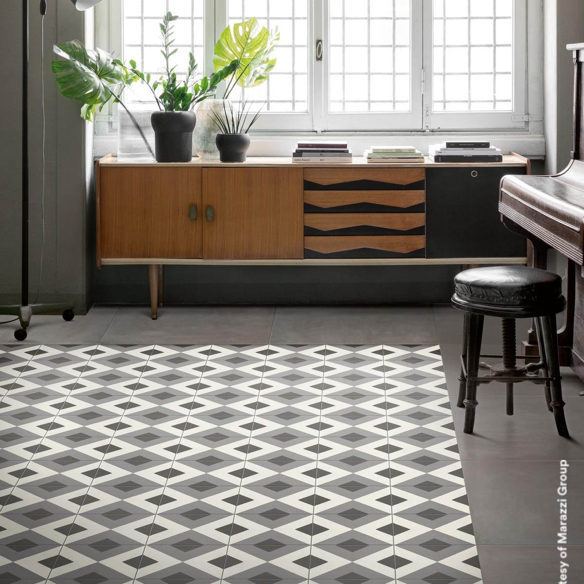 Interior con Pavimento D_Segni Tappeto Macro 1 Freddo 20x20