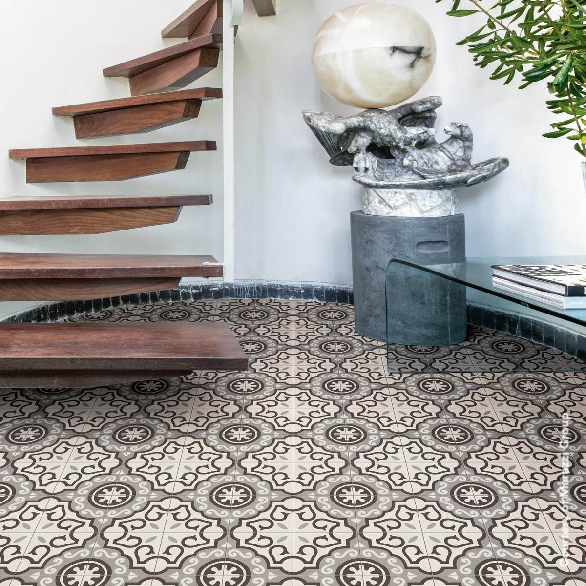 Interior con Pavimento D_Segni Tappeto Macro 2 Freddo 20x20