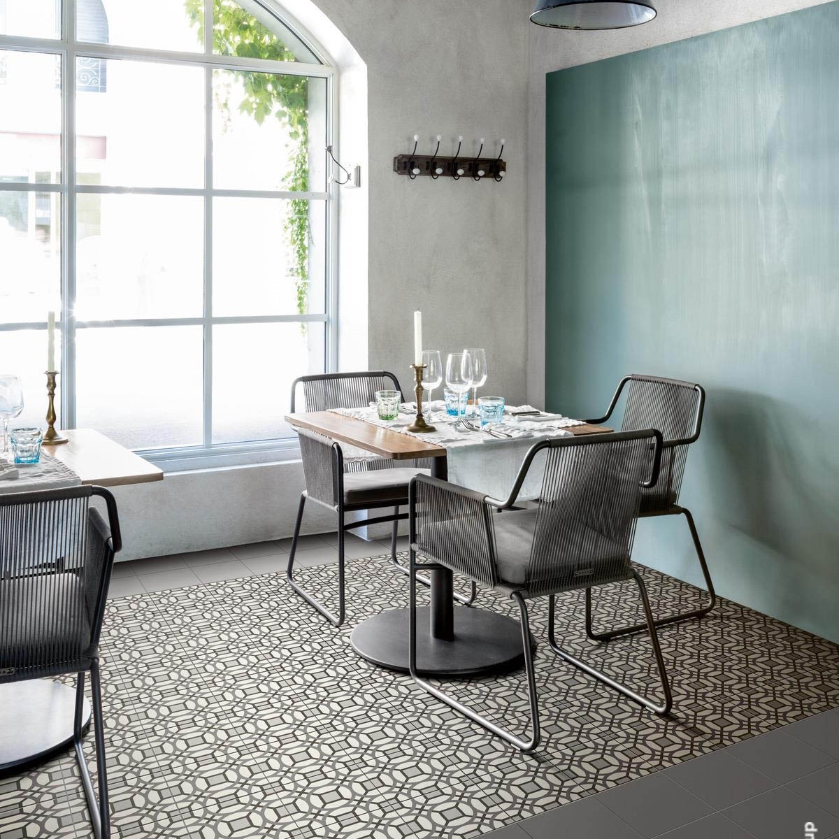 Interior con Pavimento D_Segni Tappeto Micro 3 Freddo 20x20