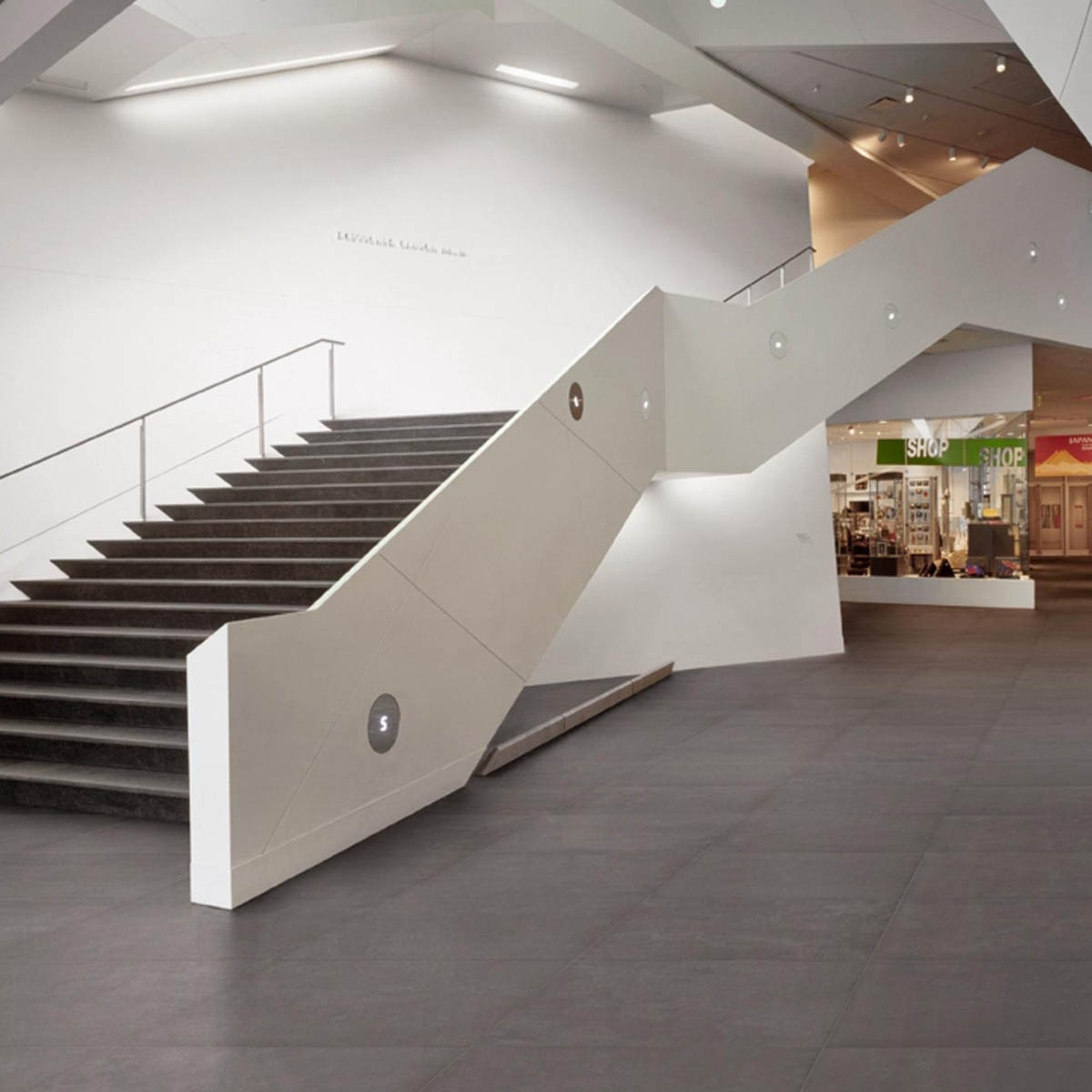 Interior with Neutral Flooring Grigio Scuro 60x60 (Box 1.08 m2)