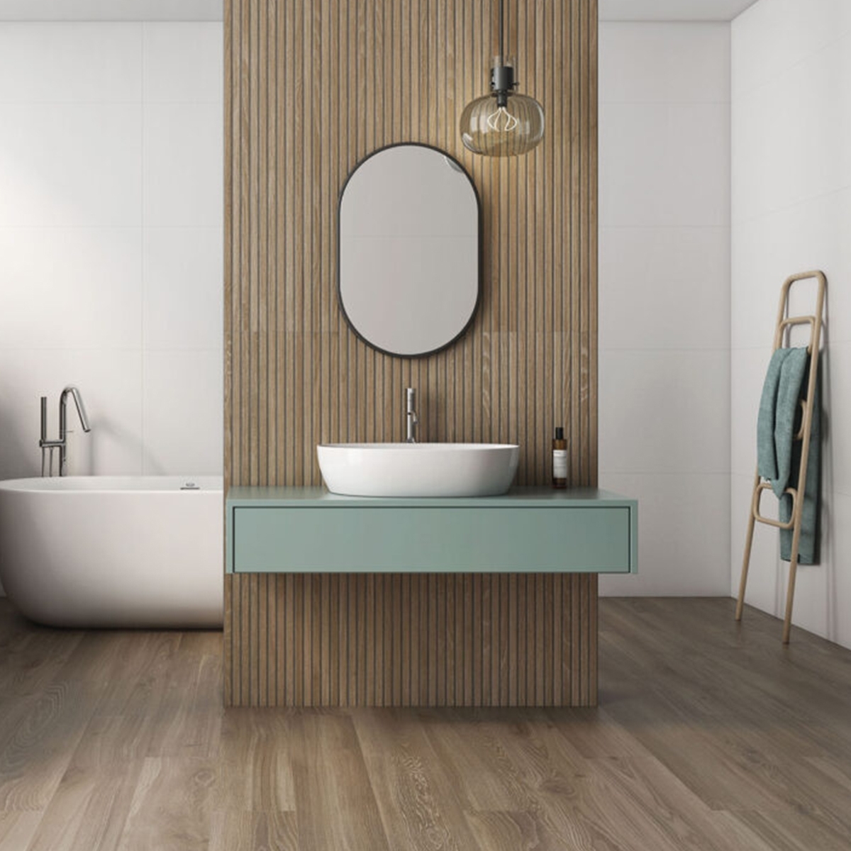 Baño con Revestimiento Basic Blanco 60x120