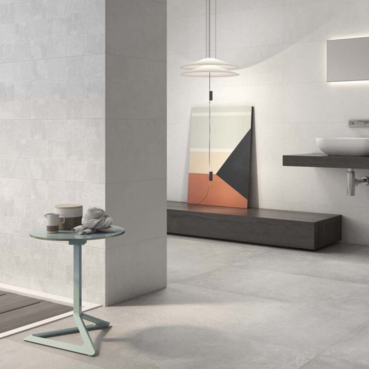 Baño con Revestimiento Carnaby Blanco 33.3x100