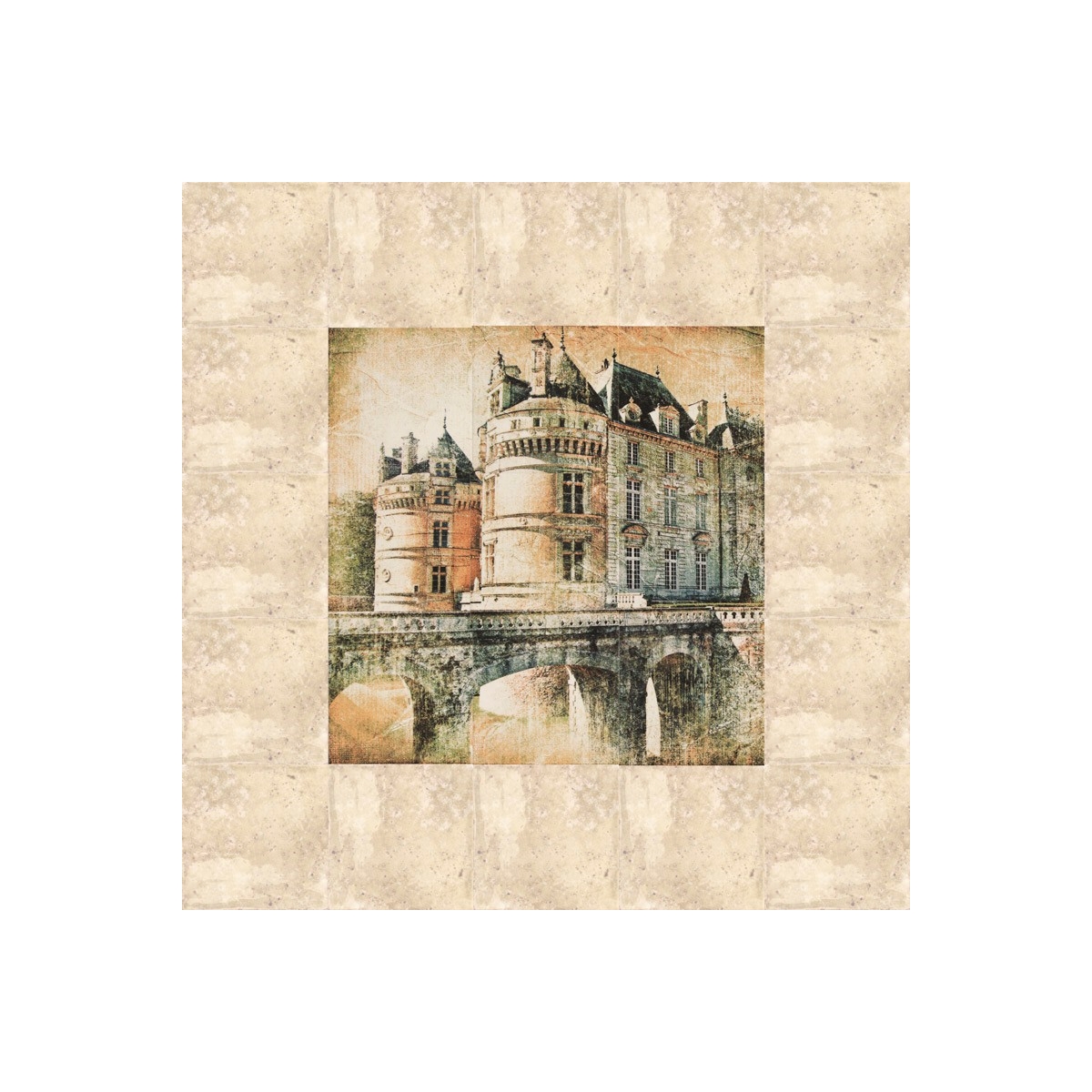 Revêtement avec décorations Mainzu - Milano Cream 20x20 (boîte 1 m2)