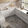 Kitchen with Spc Flooring Marble Skin 60x60 flooring (Box 1.44m2)